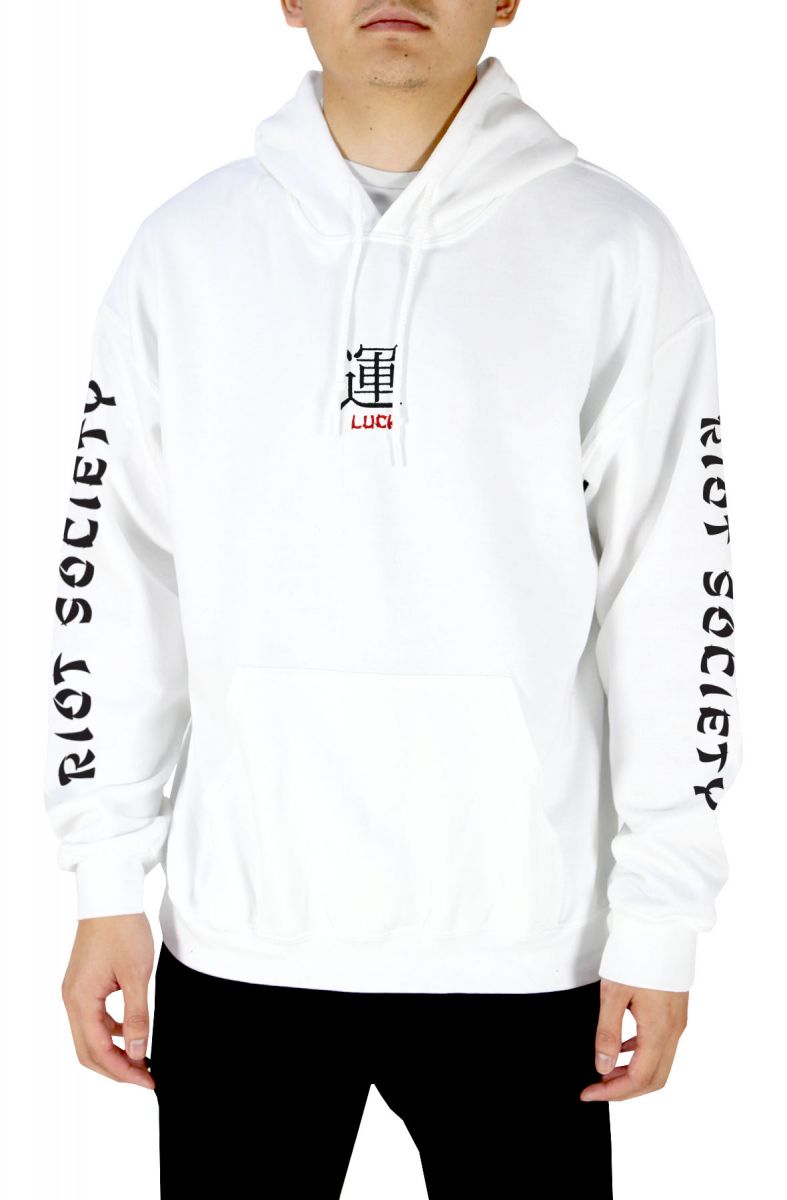 Kanji love clearance embroidered mens hoodie