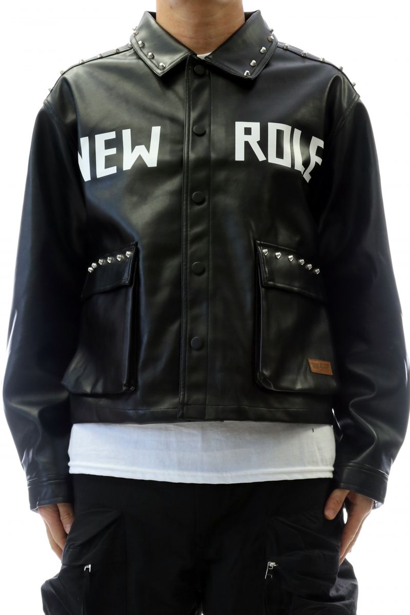 KLEEP DRAKON Faux Leather Crop Top Jacket KJ-8020-DRAKON - Karmaloop