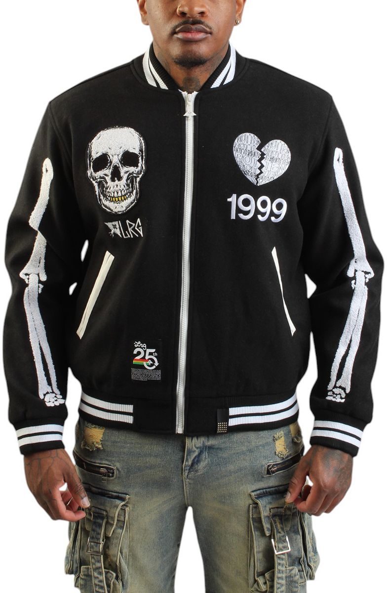 LRG 99 BONES VARSITY JACKET L3GFMJKXX - Karmaloop LRG 99 BONES VARSITY JACKET L3GFMJKXX - Karmaloop