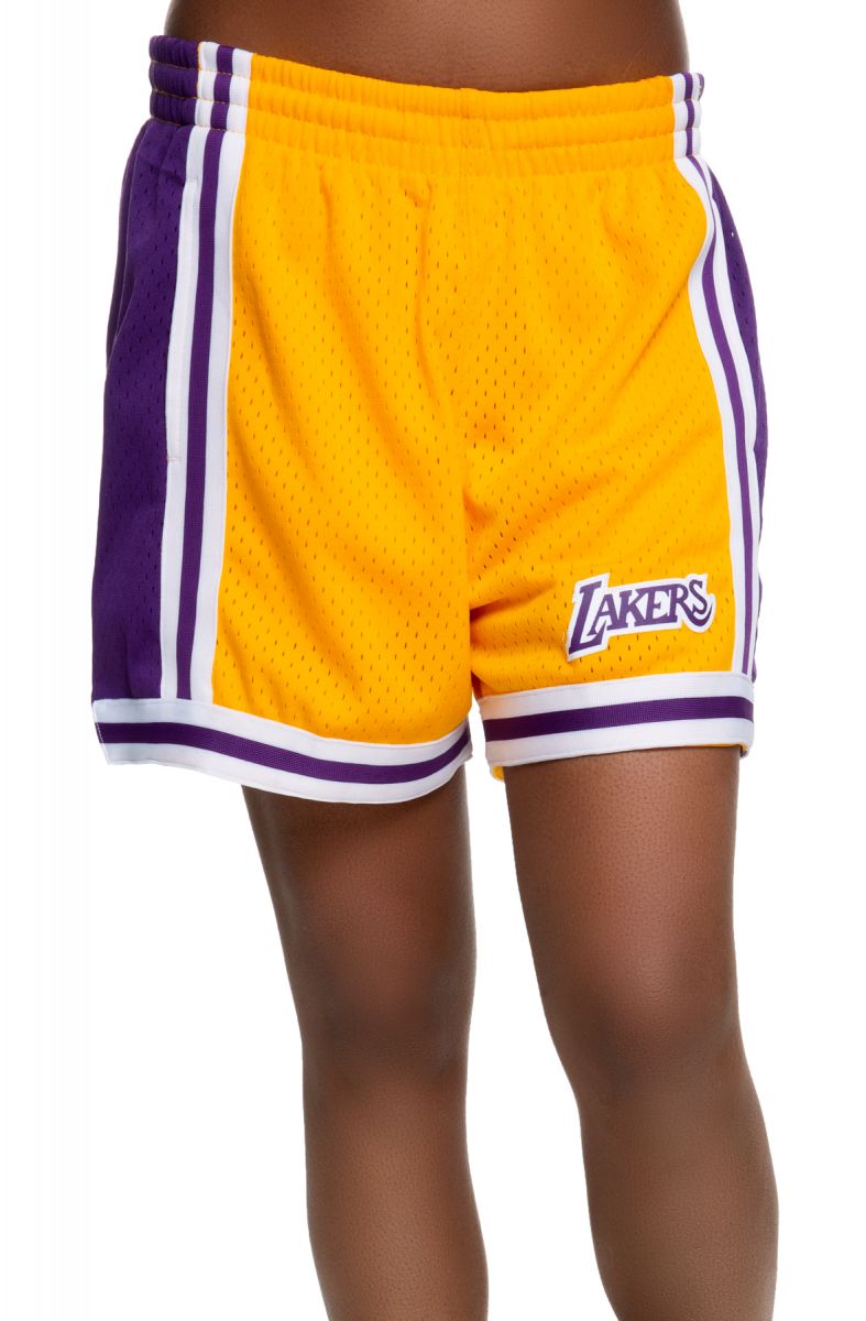 MITCHELL & NESS Women's Los Angeles Lakers Jump Shot Shorts  SHOREL18123-LALLTGD - Karmaloop