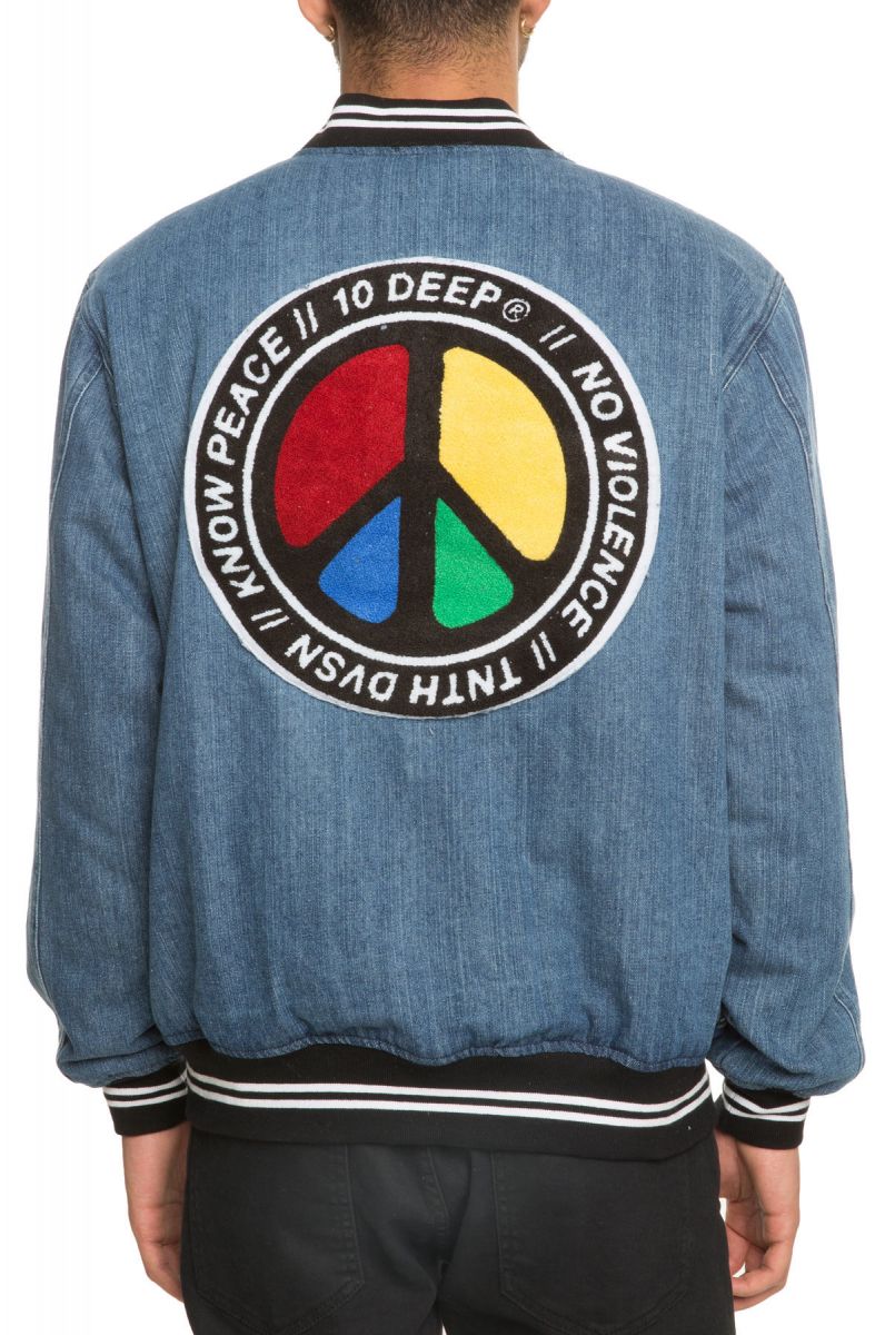 10 DEEP The 69 Varsity Jacket in Medium Stone Wash 181TD0202-STNW ...