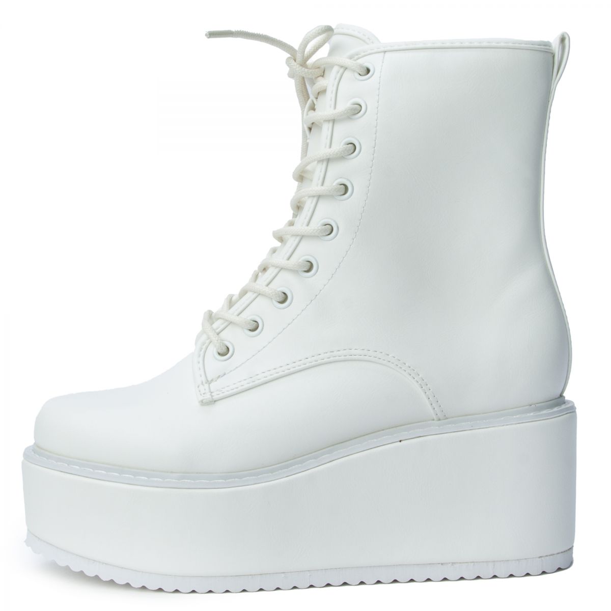 LILIANAS SHOES Archer Platform Bootie ARCHER-1-WHT - PLNDR