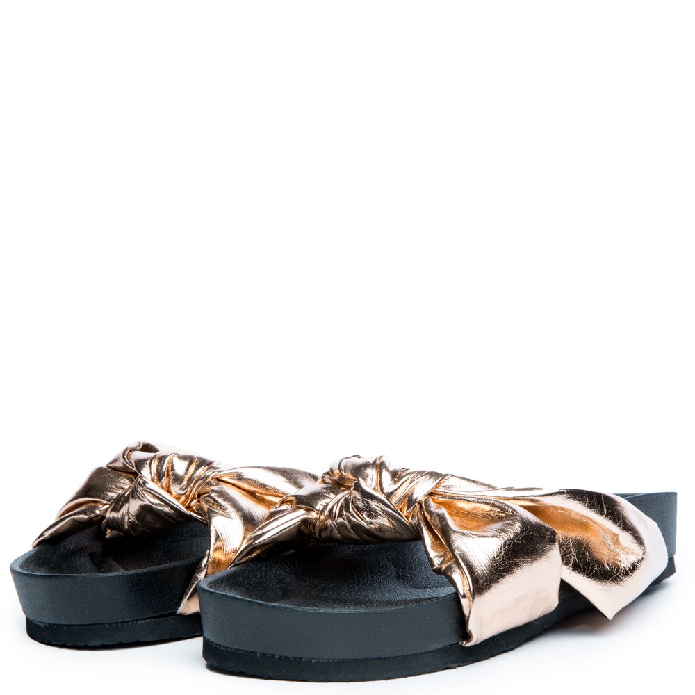 Cape Robbin Cape Robbin Moira Rose Gold Slides Rose Gold Moira