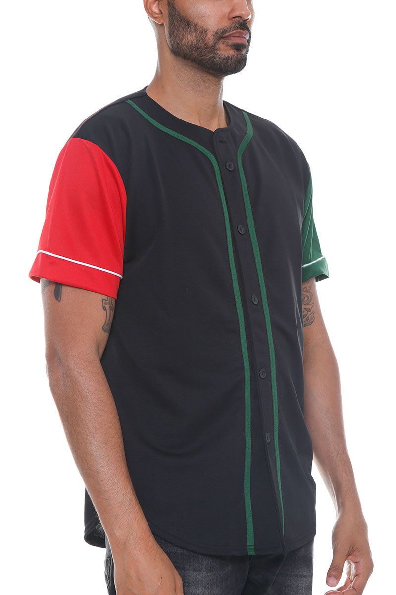 Black Staple Baseball Jersey