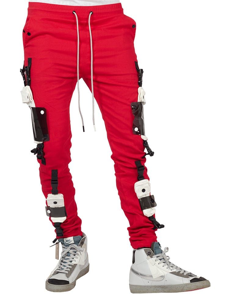 HIDEOUT YK Tech Cargo Joggers Pants THC-YK-SK-RED - Karmaloop