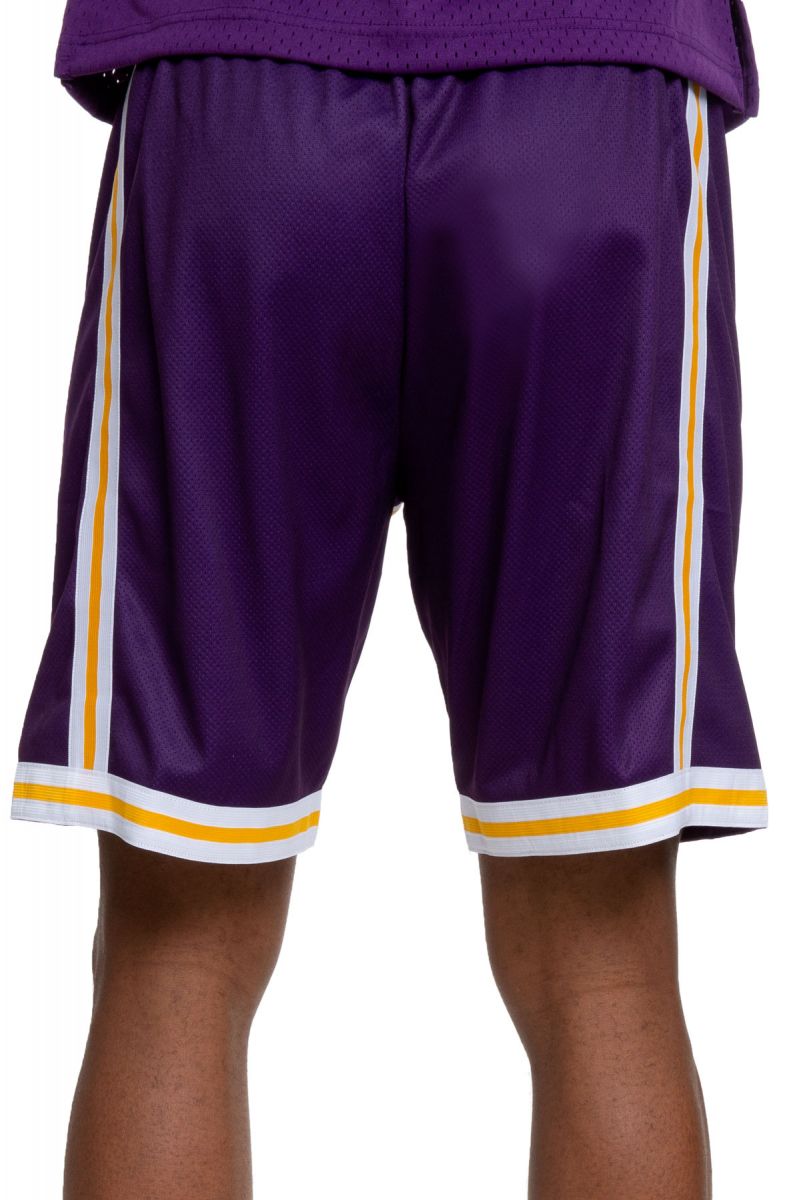 Men's Los Angeles Lakers Mitchell & Ness Black Big Face 4.0 Fashion Shorts