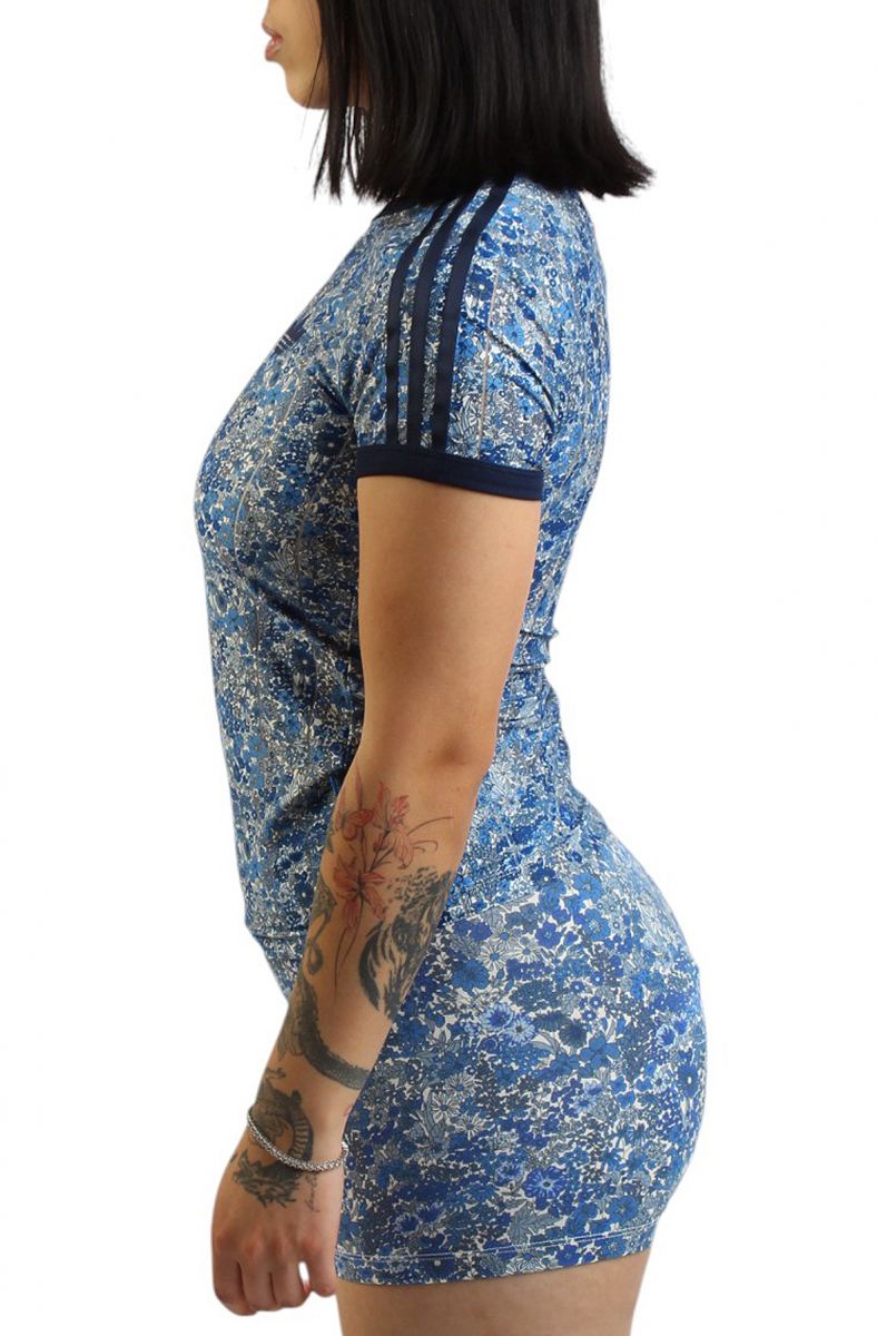 adidas originals x liberty london bodycon 3-stripes maxi dress Adidas Originals x Liberty London Tonal Maxi Dress - Women's