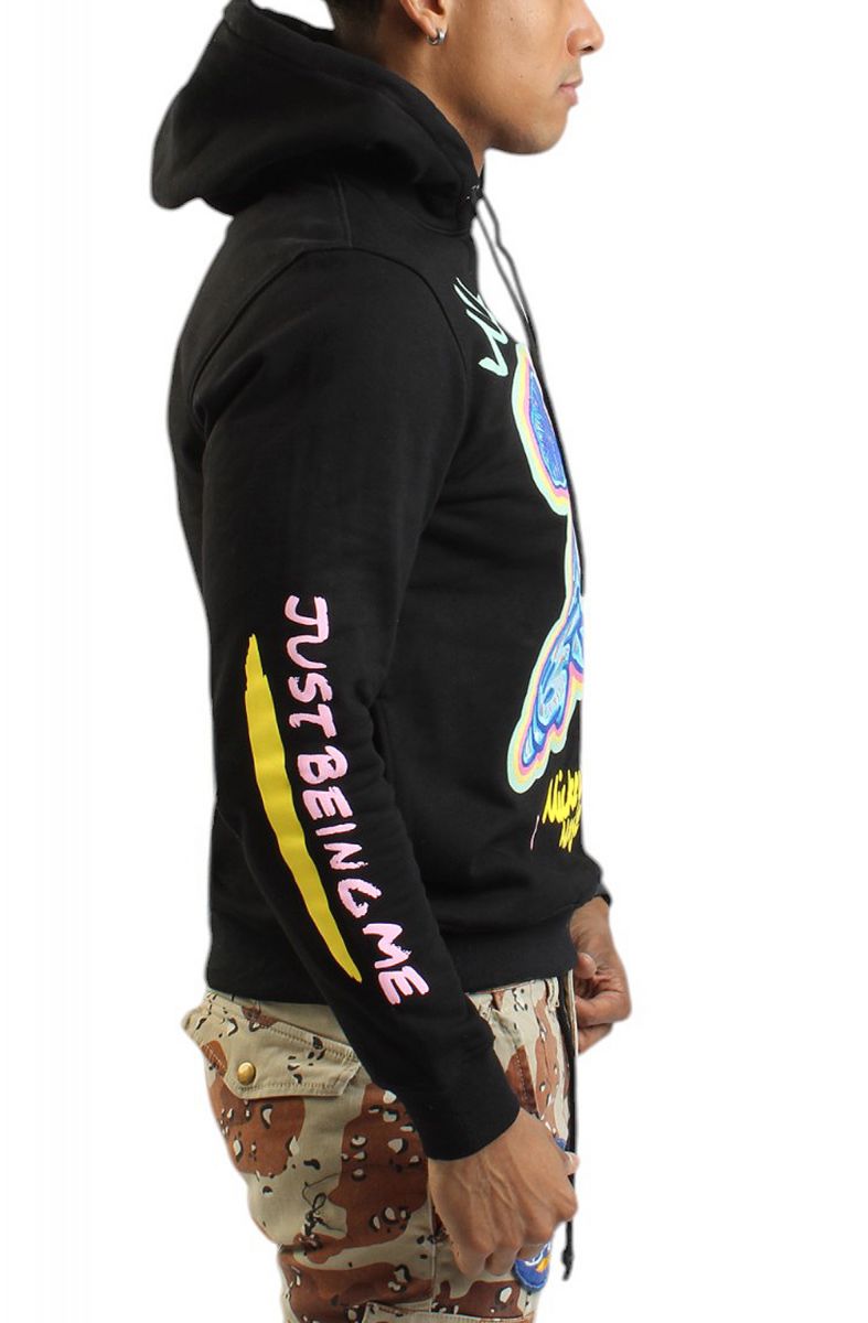 MAXIMA Men's Mickey Mouse Scribble Pullover Hoodie MY50181-BLK