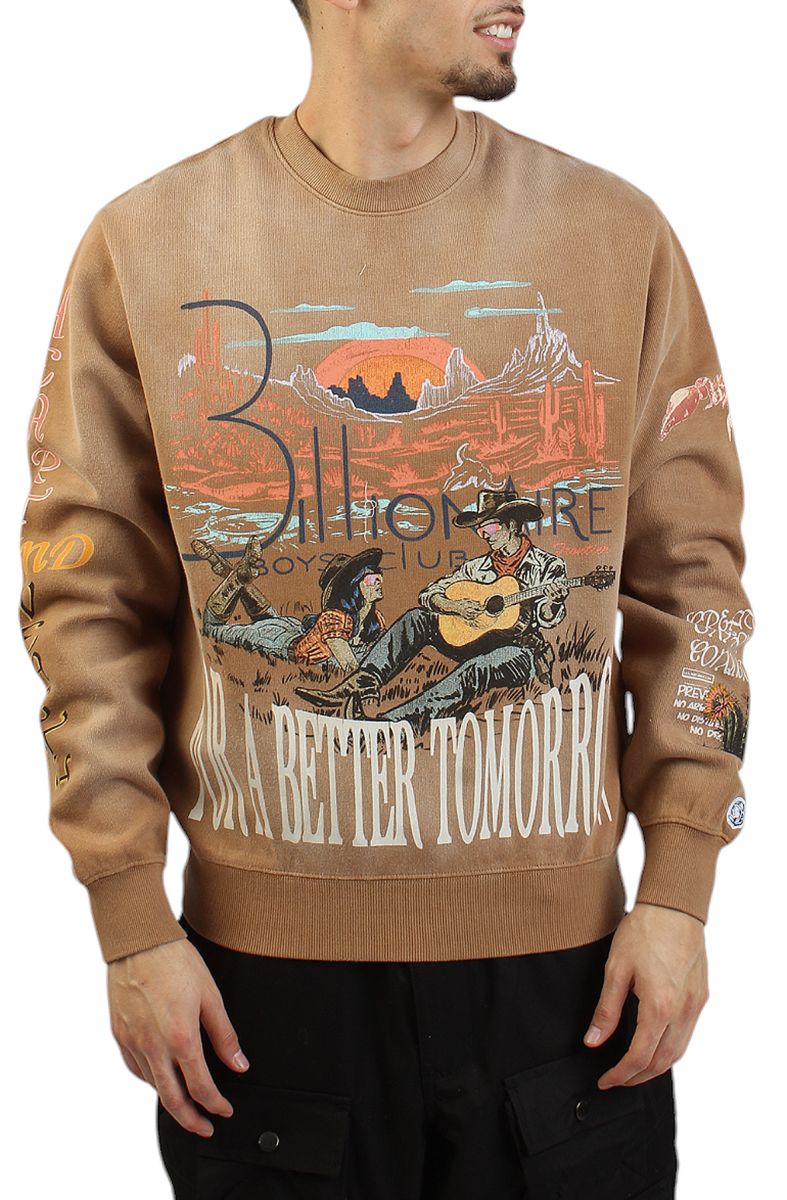 BILLIONAIRE BOYS CLUB Tomorrow sunset sweatshirt 841-9302CHIP