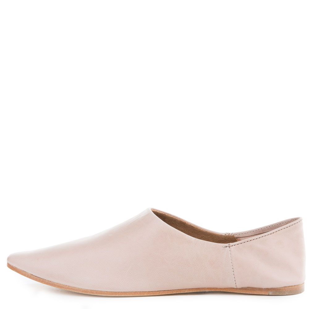 taupe leather flats