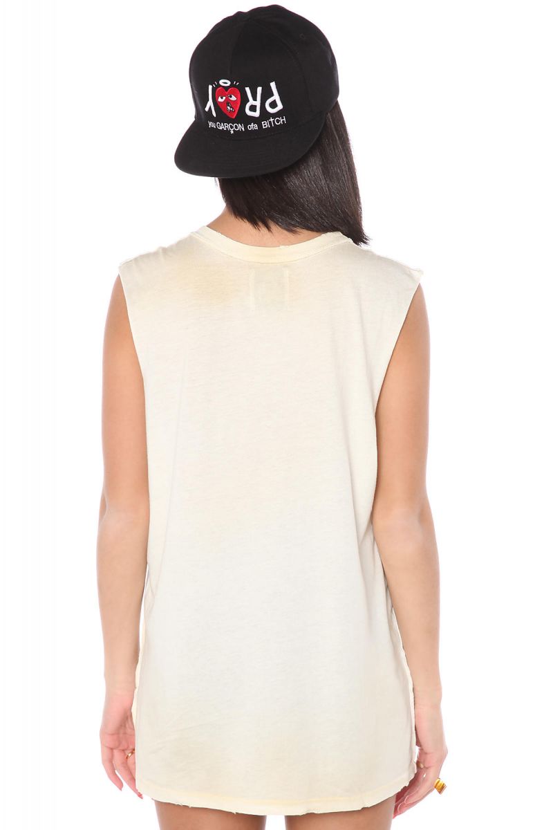 Unif Tee Cats Muscle Tee In White