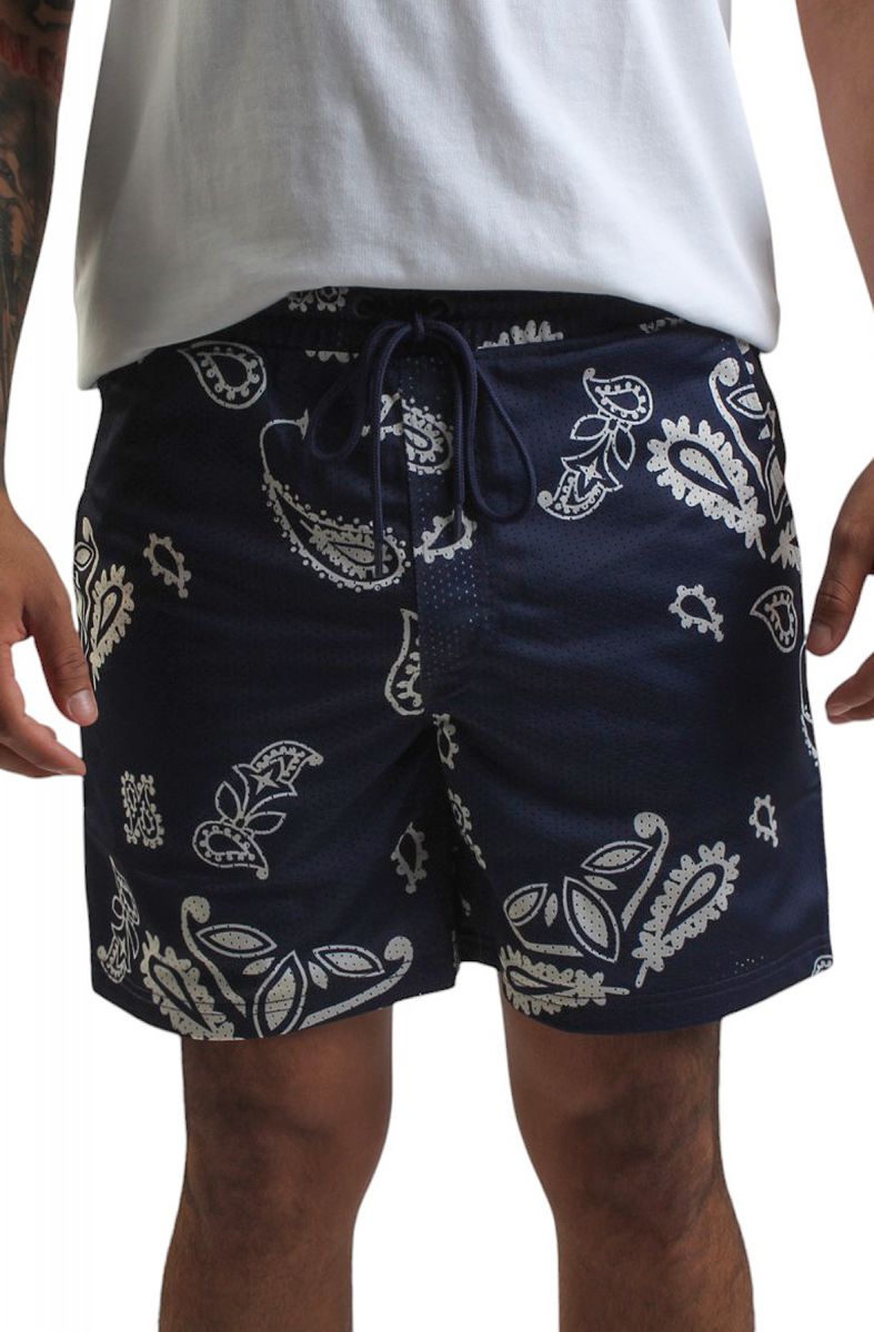REBEL MINDS Paisley Mesh Shorts V3 941-922NVY - Karmaloop