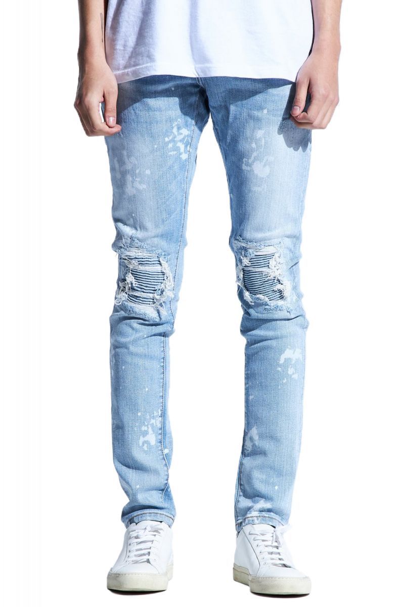 ripped and repaired jeans