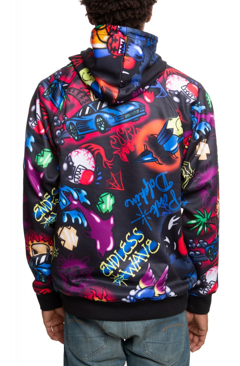 Pink Dolphin Airbrush Hallucinations Hoodie Ps12004hahbl - Karmaloop