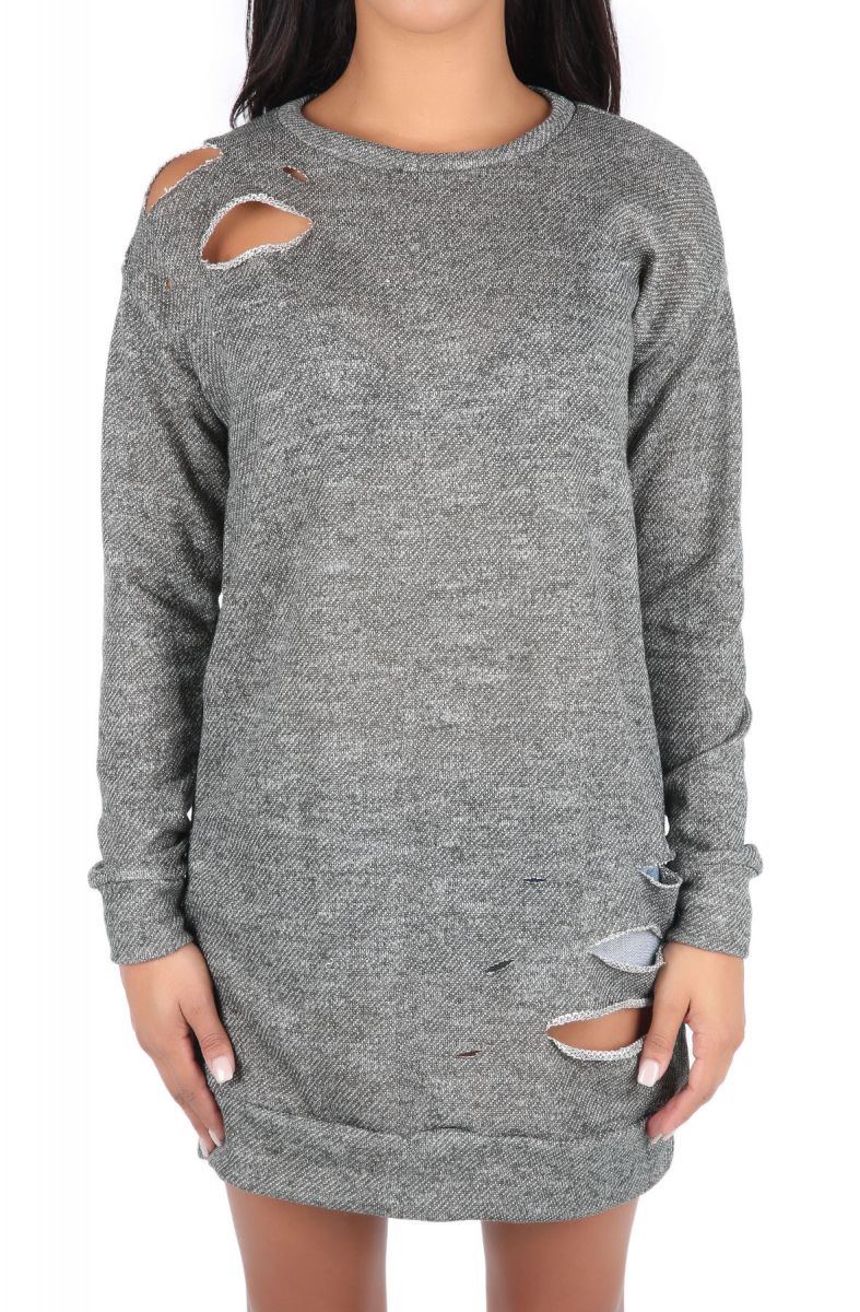 destroyed sweater dress