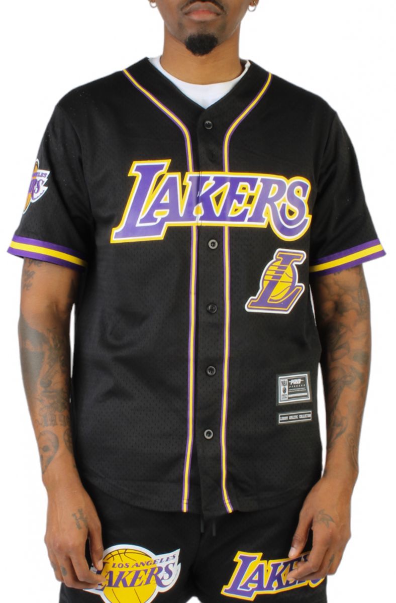 PRO STANDARD Lakers Baseball Jersey BLL153895-BLK - Karmaloop