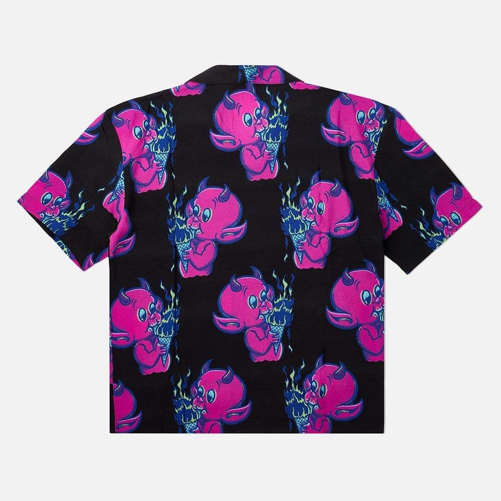devil button up shirt