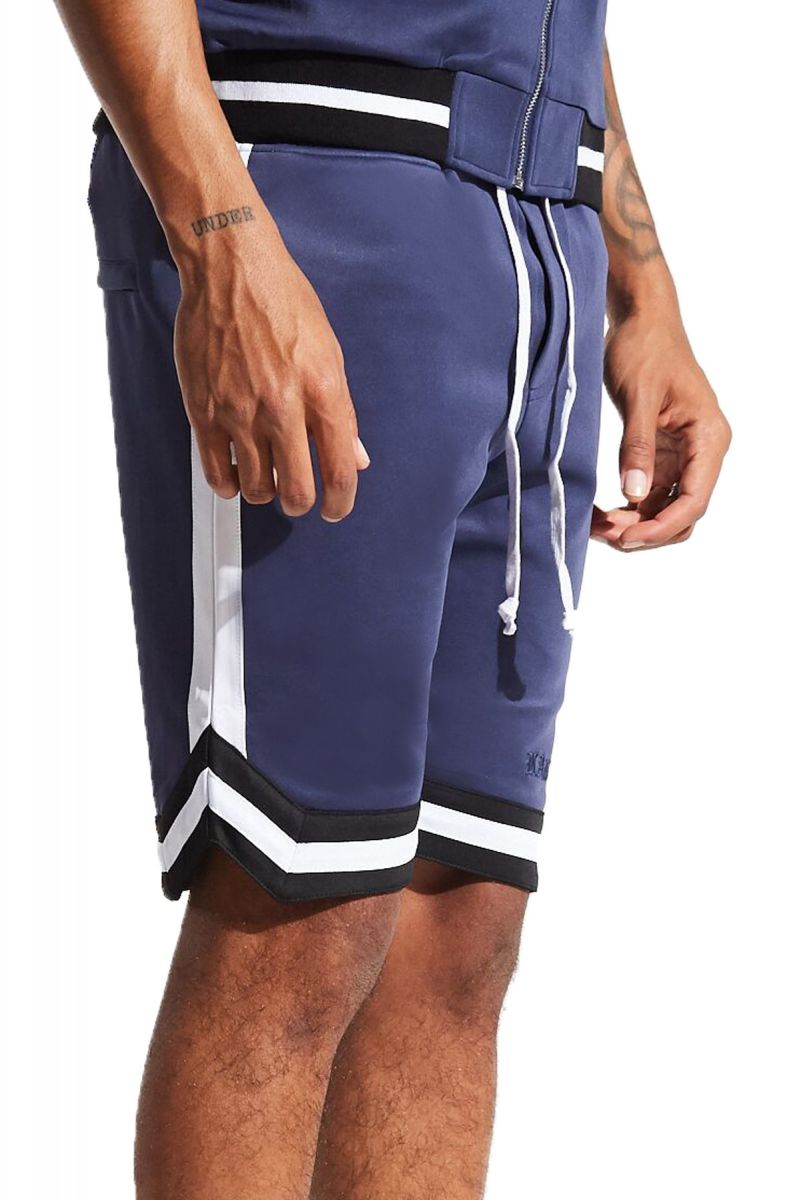 THE KARTER COLLECTION James Shorts in Navy/White KRTRSMR18-14 - Karmaloop