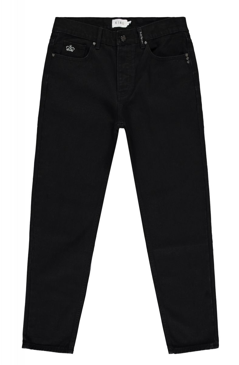 KING APPAREL E15 Relaxed Fit Denim Jeans - Black Overdye Wash SS21 ...