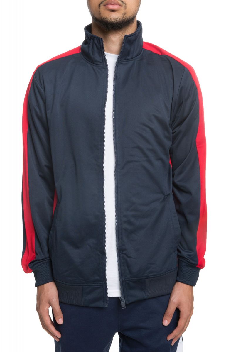 REBEL MINDS The Guido Track Jacket in Navy and Red 82-311NAVY - Karmaloop