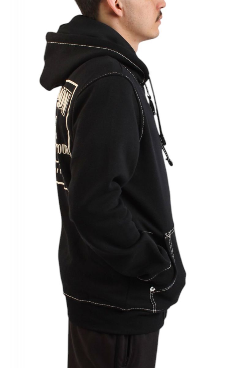 TRUE RELIGION Big T Zip Hoodie 105753-JETBLK - Karmaloop