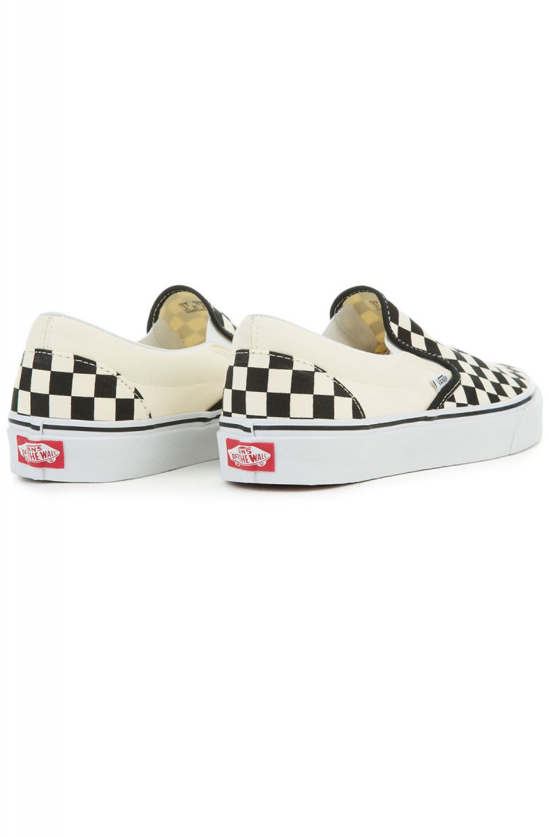 VANS The Unisex Classic Slip-On in Black and White Checkerboard ...