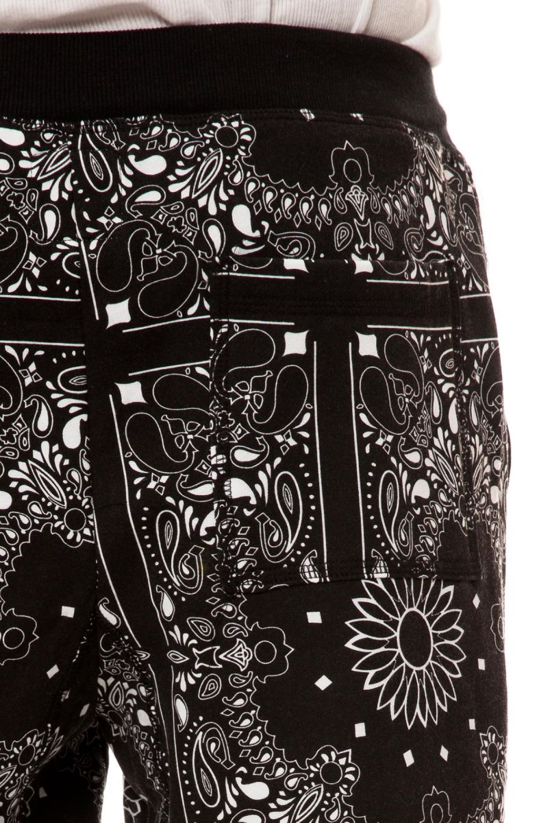 The Bandana Tapered Jogger Pants in Black