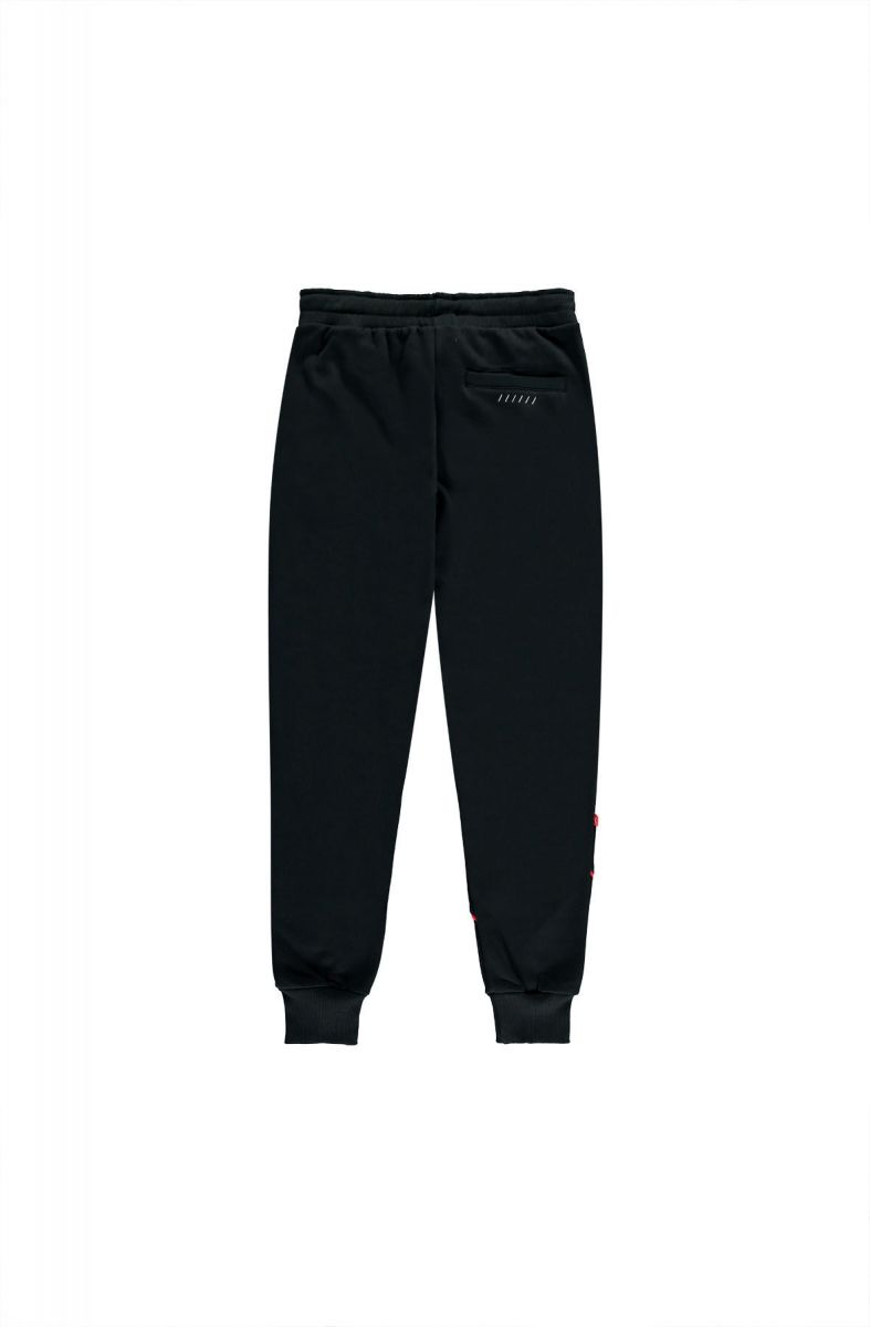 black tracksuit bottoms