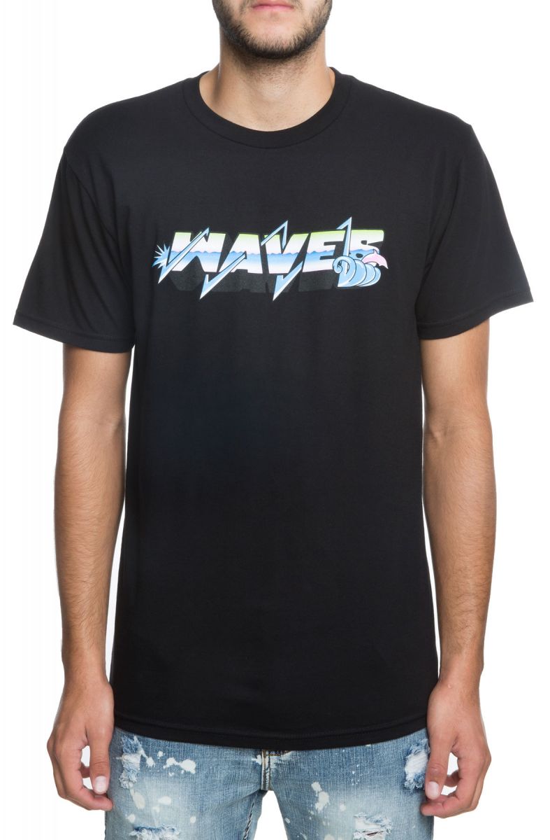 PINK DOLPHIN The Electric Waves Tee in Black OH11811EWBL - Karmaloop