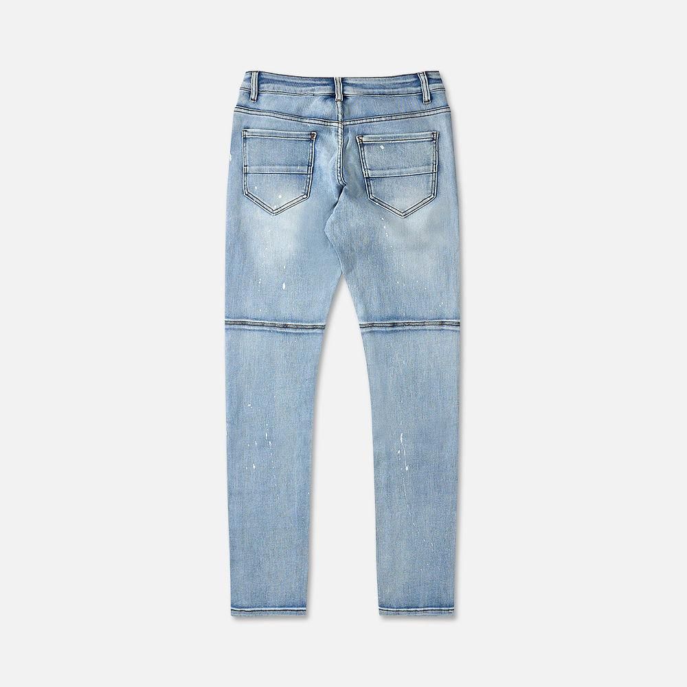 8&9 MFG CO. Faded Blue Denim 3d Slim Tapered Jeans PS3DBLU