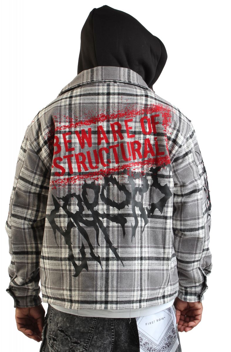 FIRST ROW Beware of Shacket FRJ2107-GREY - Karmaloop