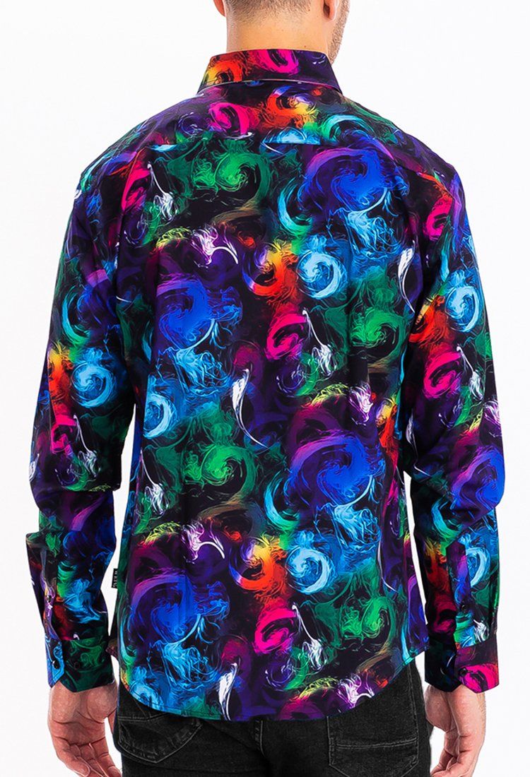 WEIV PRINTED POLY SPX BUTTON DOWN SHIRT 7507 - Karmaloop