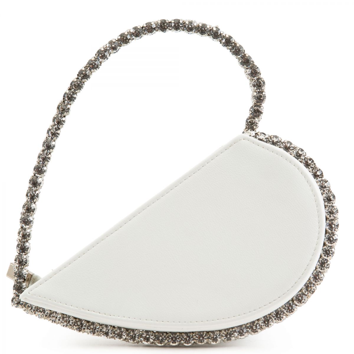 silver heart clutch