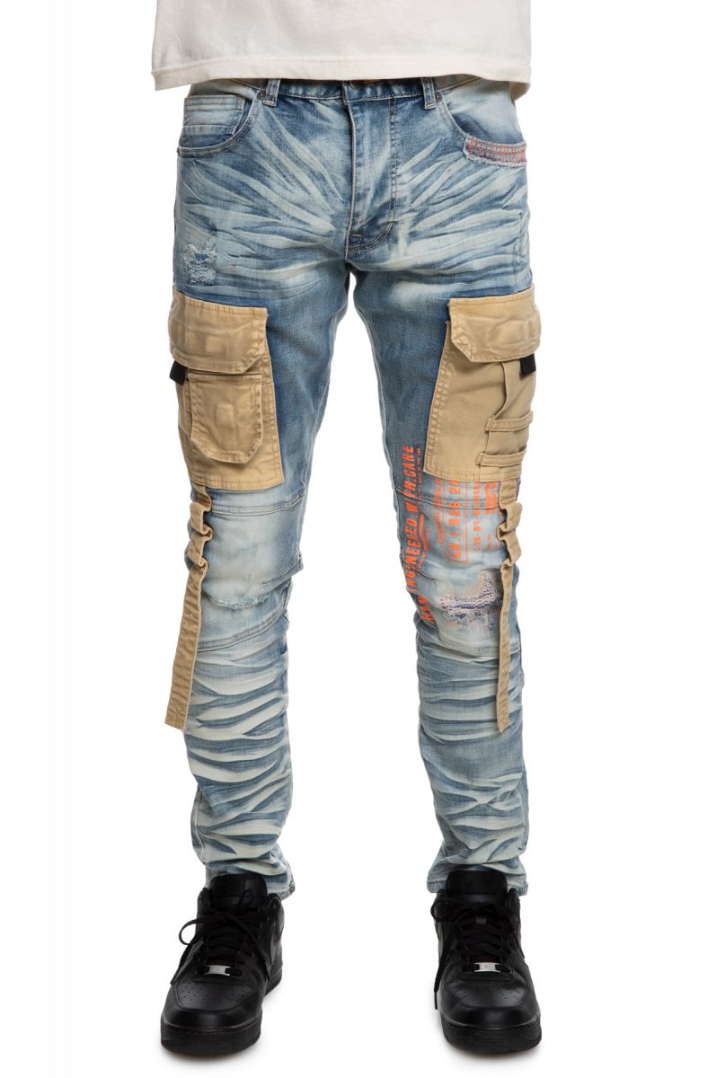 paperbag denim trousers