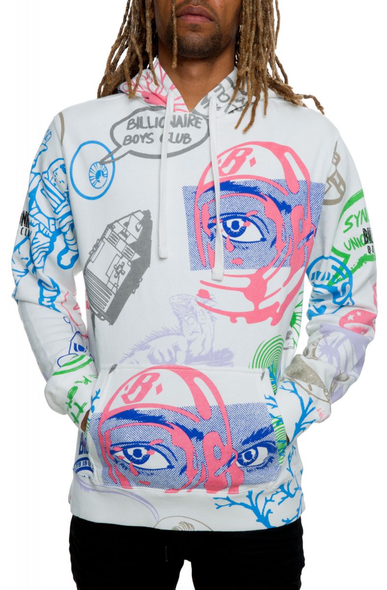 BILLIONAIRE BOYS CLUB Cerebral Hoodie in Snow White 891-3303 - Karmaloop