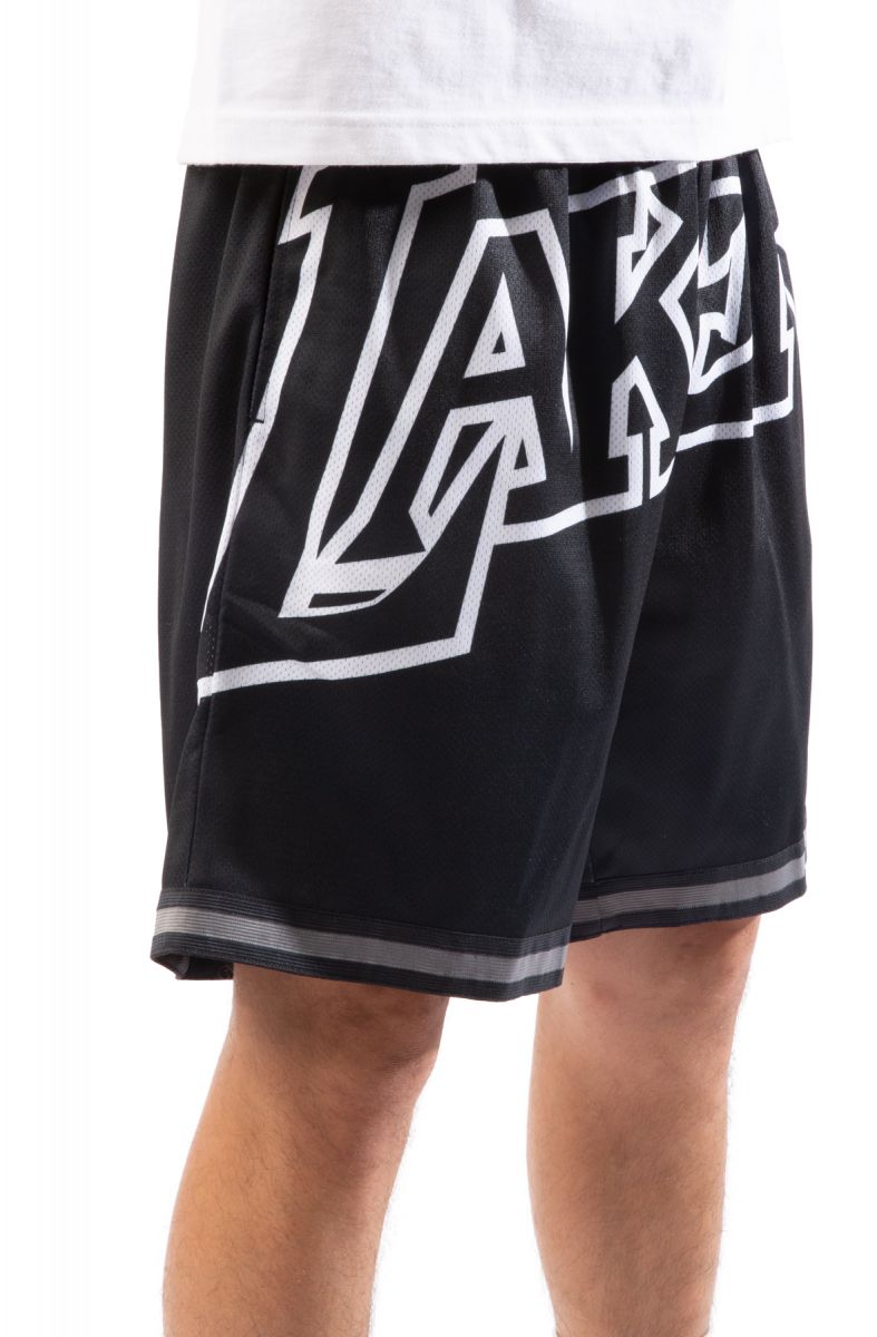 Los Angeles Lakers Mitchell & Ness Big Face 3.0 Fashion Shorts - Black