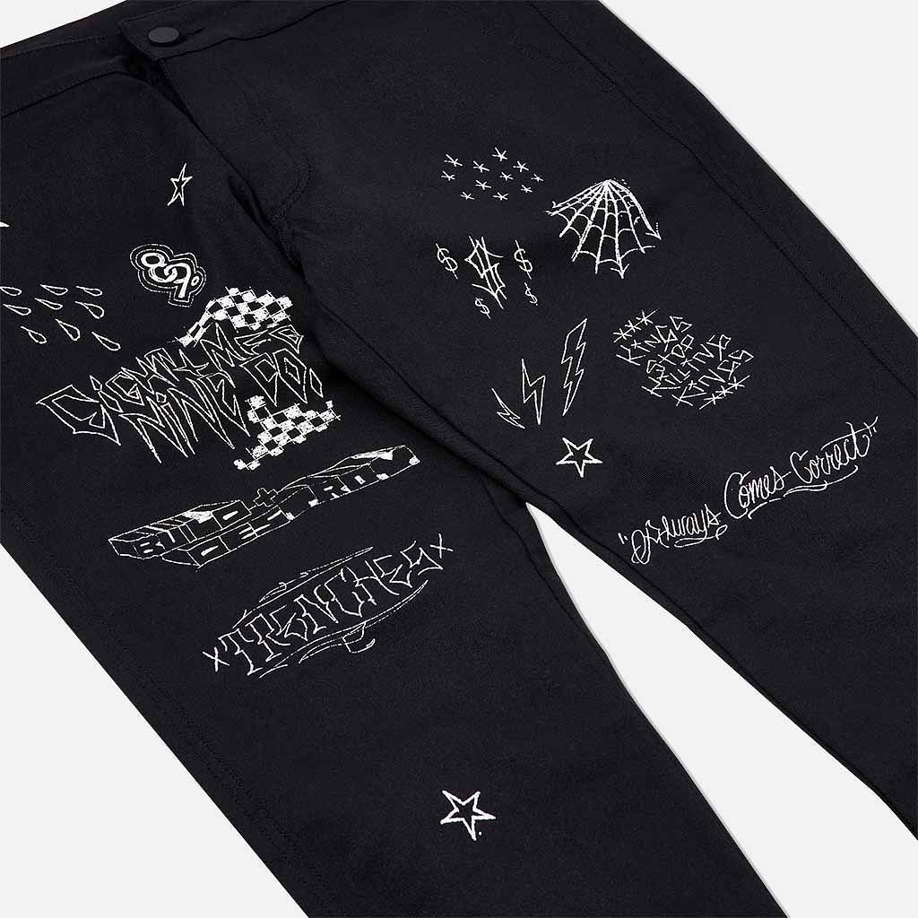 8&9 MFG CO. Scribblez Work Pants Black PSSCRBLK-BLACK - Karmaloop