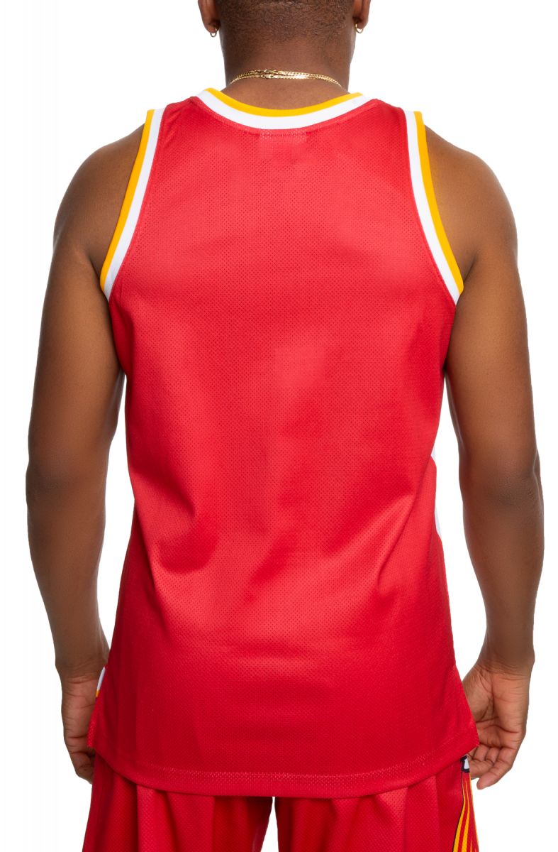 Mitchell & Ness NBA Big Face Jersey Rockets Mens Apparel XL / MSTKBW19068-HRORED1 / Red / Yellow