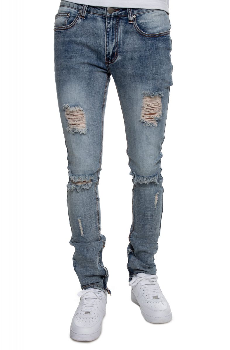 Ankle zipper jeans mens top
