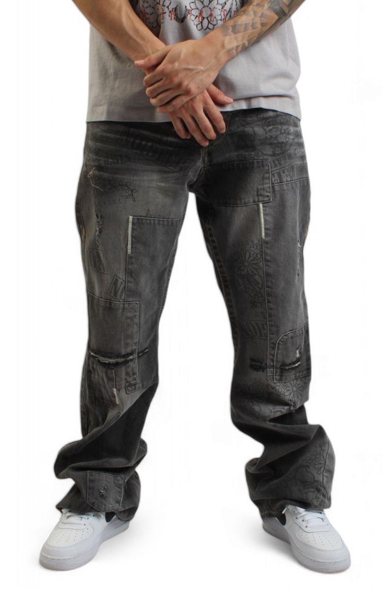 TRUE RELIGION Chief Keef BW x TR Joey Stacked Jeans 108784-ITPR