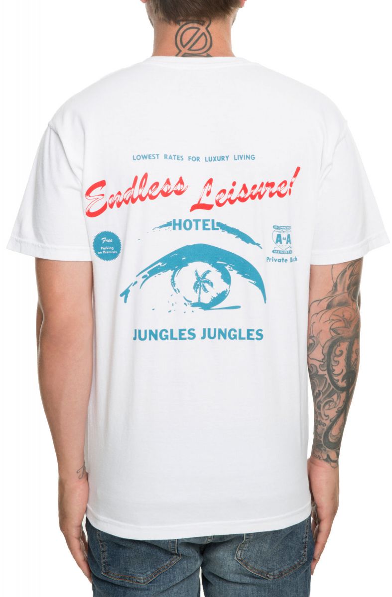 JUNGLES The Endless Leisure Tee in White JTS18106-WHT - Karmaloop
