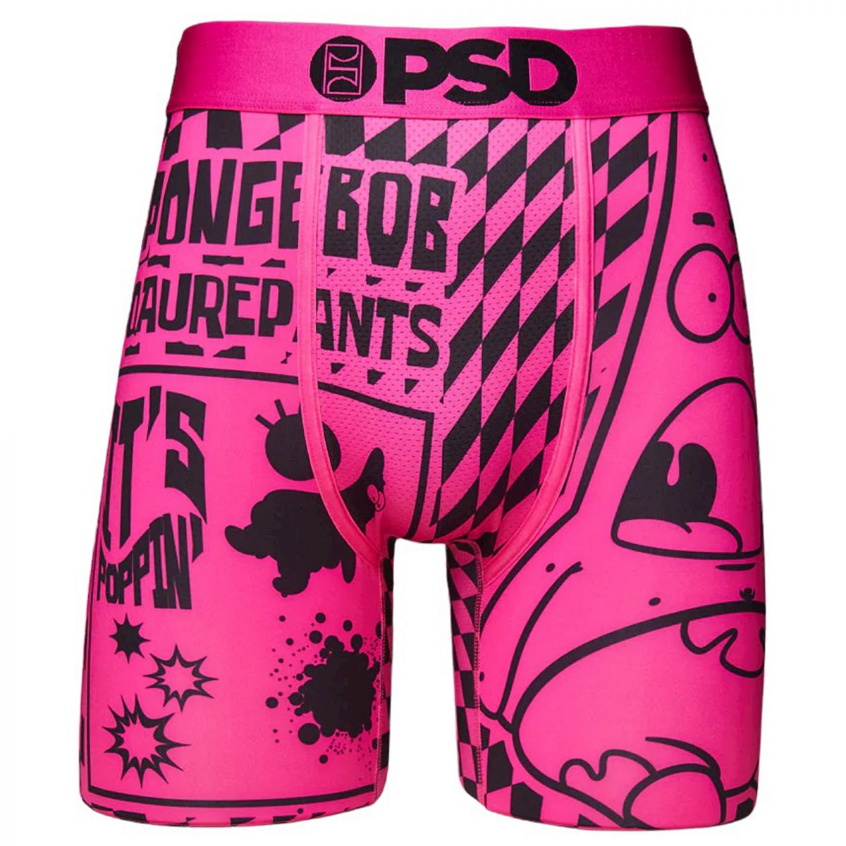 PSD Men's x Spongebob Pizza Black Boxer Brief Underwear S 