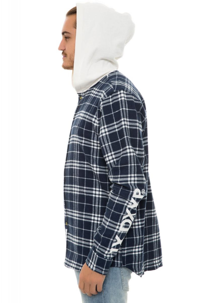 old navy hooded flannel
