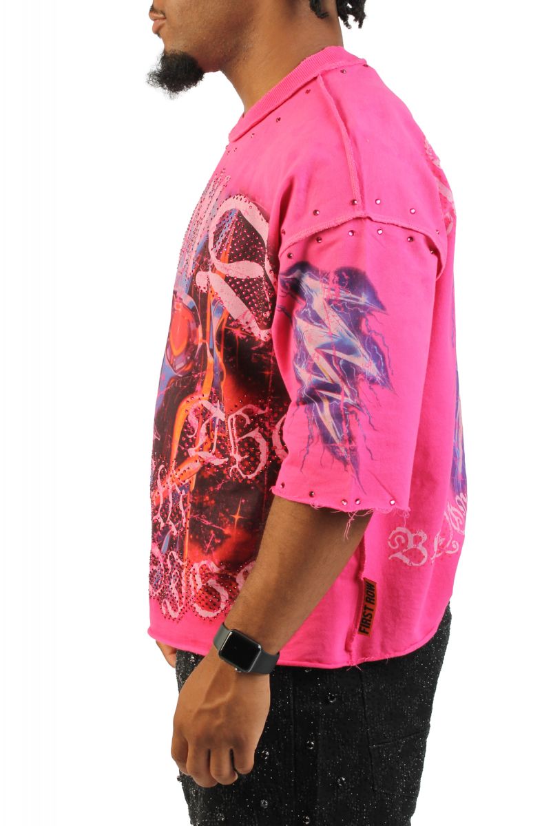 FIRST ROW New Paradise Robot T-Shirt FRM1050B-PINK - Karmaloop