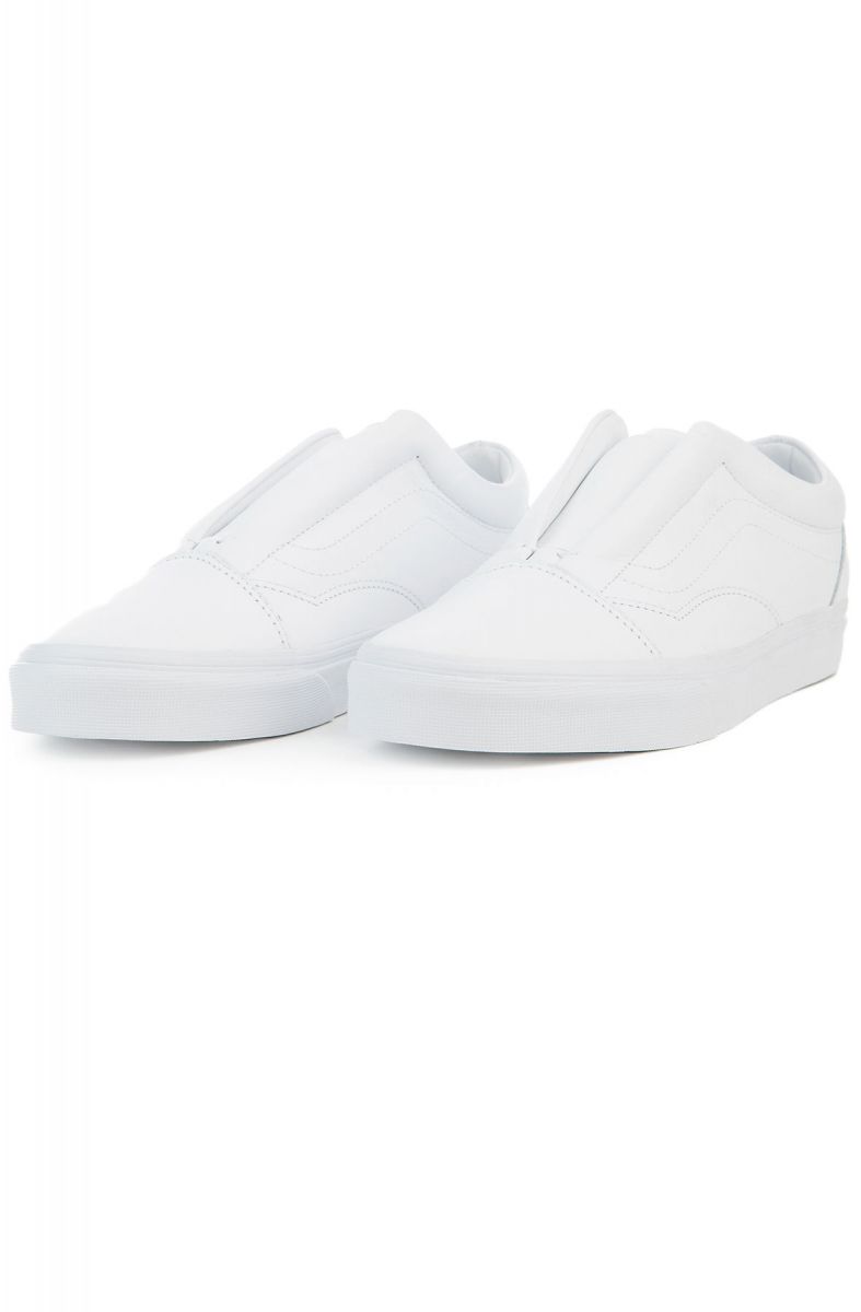 VANS The Old Skool Laceless DX in True White VN0A3DPCL3H-WHT - Karmaloop