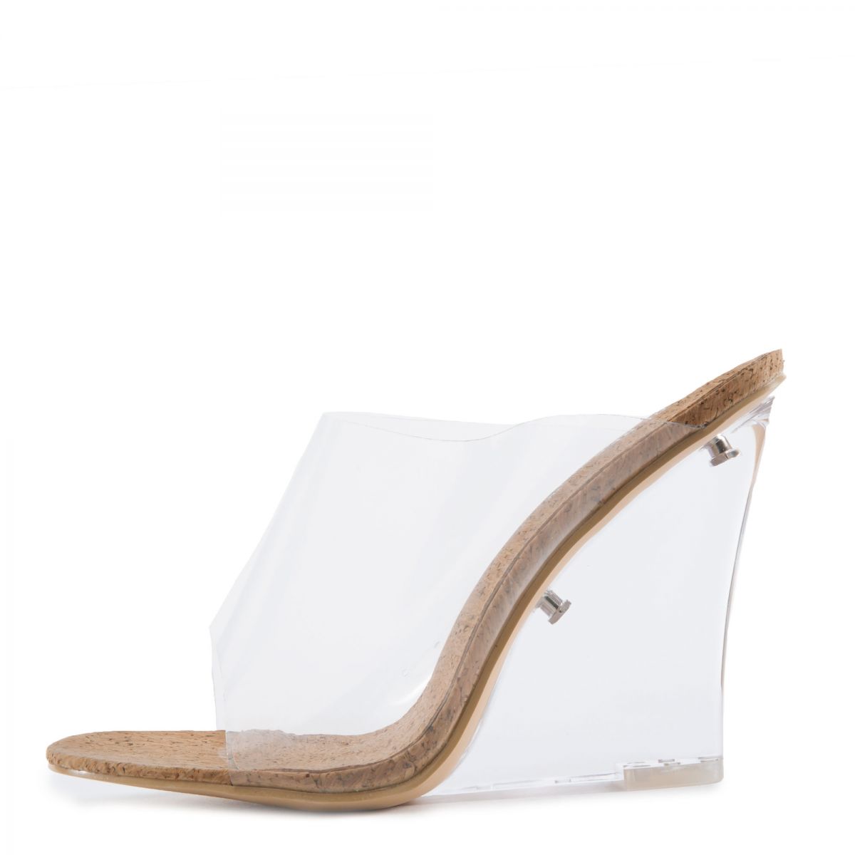 CAPE ROBBIN Lemonade Clear Wedge Heels LEMONADE-CORK - PLNDR