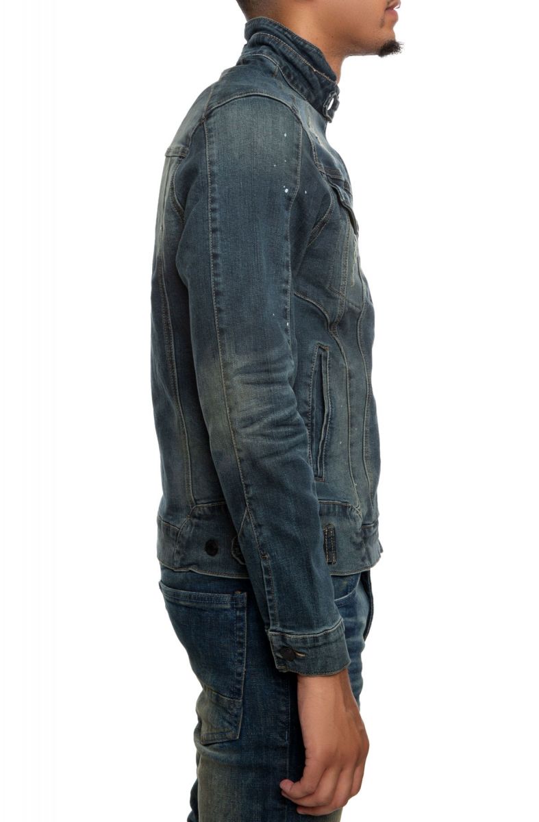 SMOKE RISE Zip Denim Jacket JJ9633 BW Karmaloop