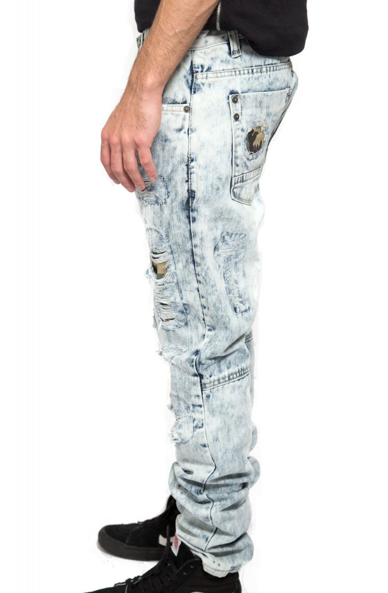 camo distressed jeans