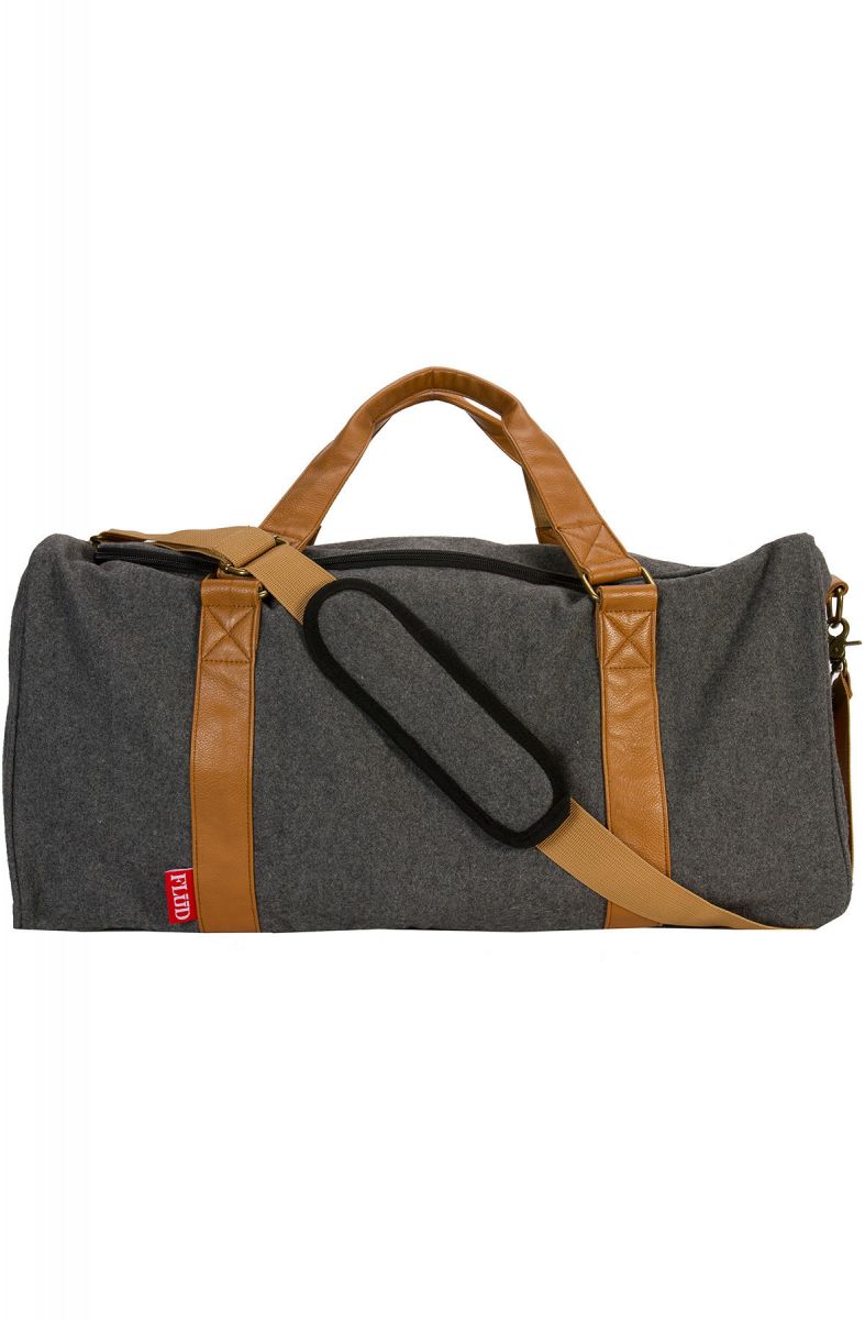 Flud Watches Bag Mayor Duffle In Dark Melton Grey The Mayor Duffle Bag In Dark Melton