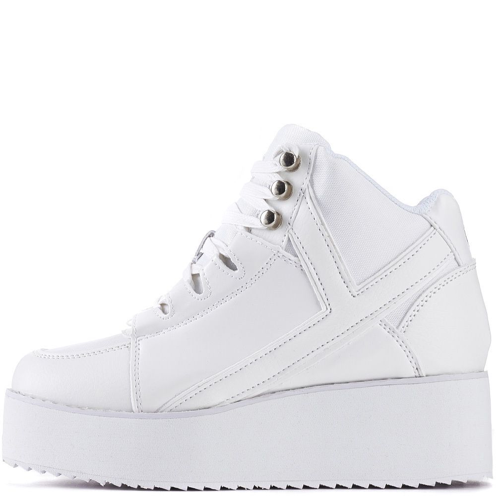 YRU Y.R.U. for Women: Qozmo Low Key White Platform Sneakers QOZMO LOW ...